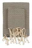 Hammam Black Striped Towels