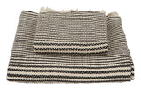 Hammam Black Striped Towels