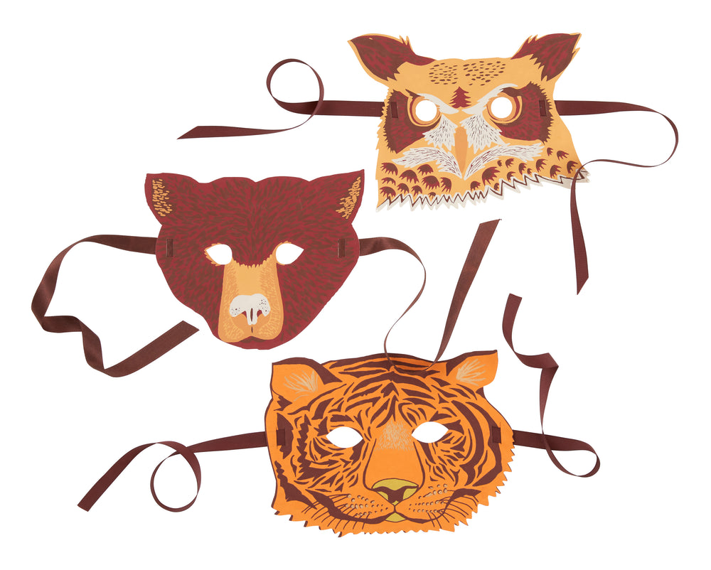 Animal Mask Greeting Cards