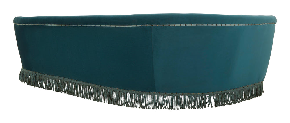 Vintage Blue Curved Sofa