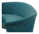 Vintage Blue Curved Sofa