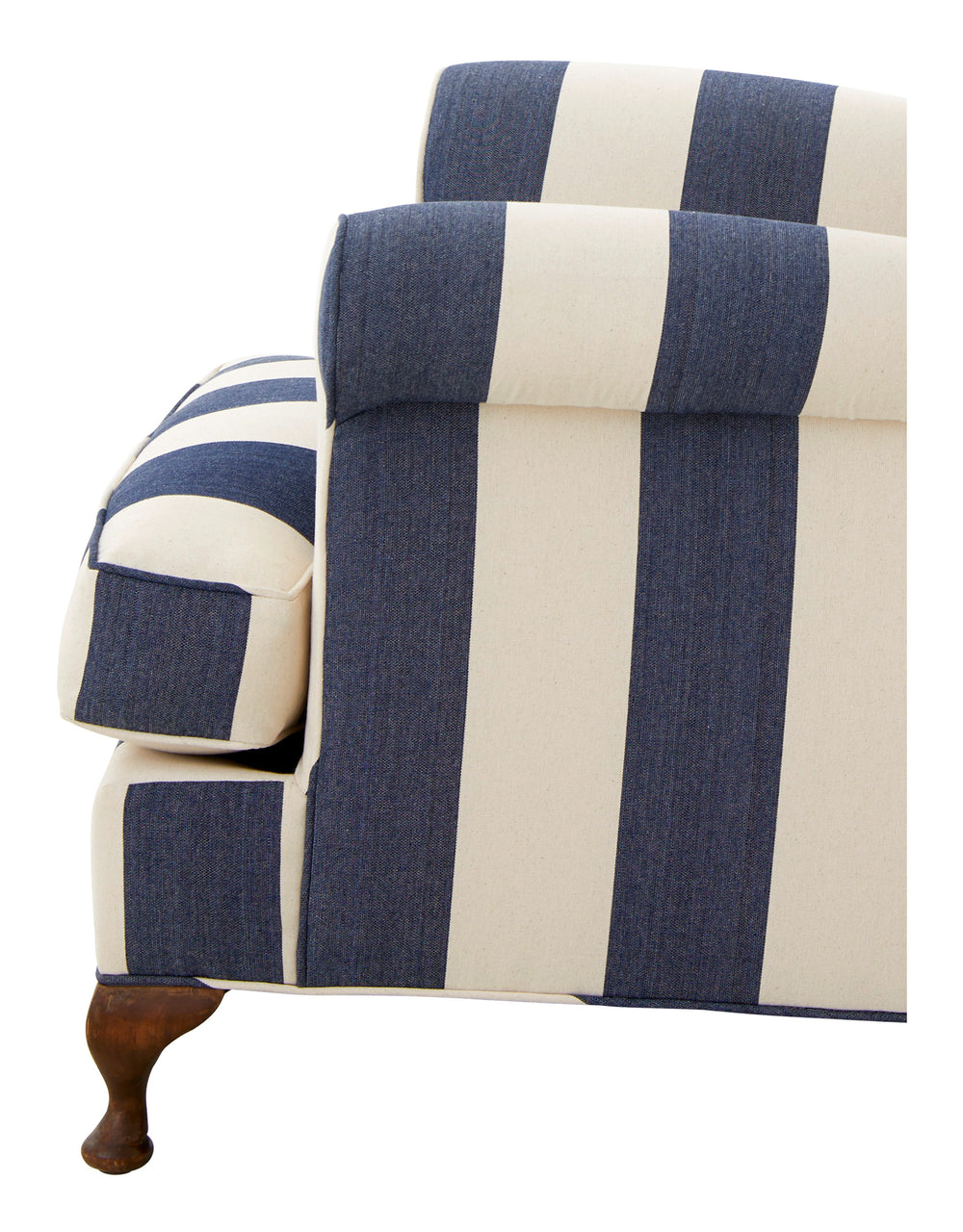 Vintage Striped Wingback Chair