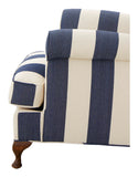 Vintage Striped Wingback Chair