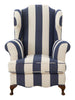 Vintage Striped Wingback Chair