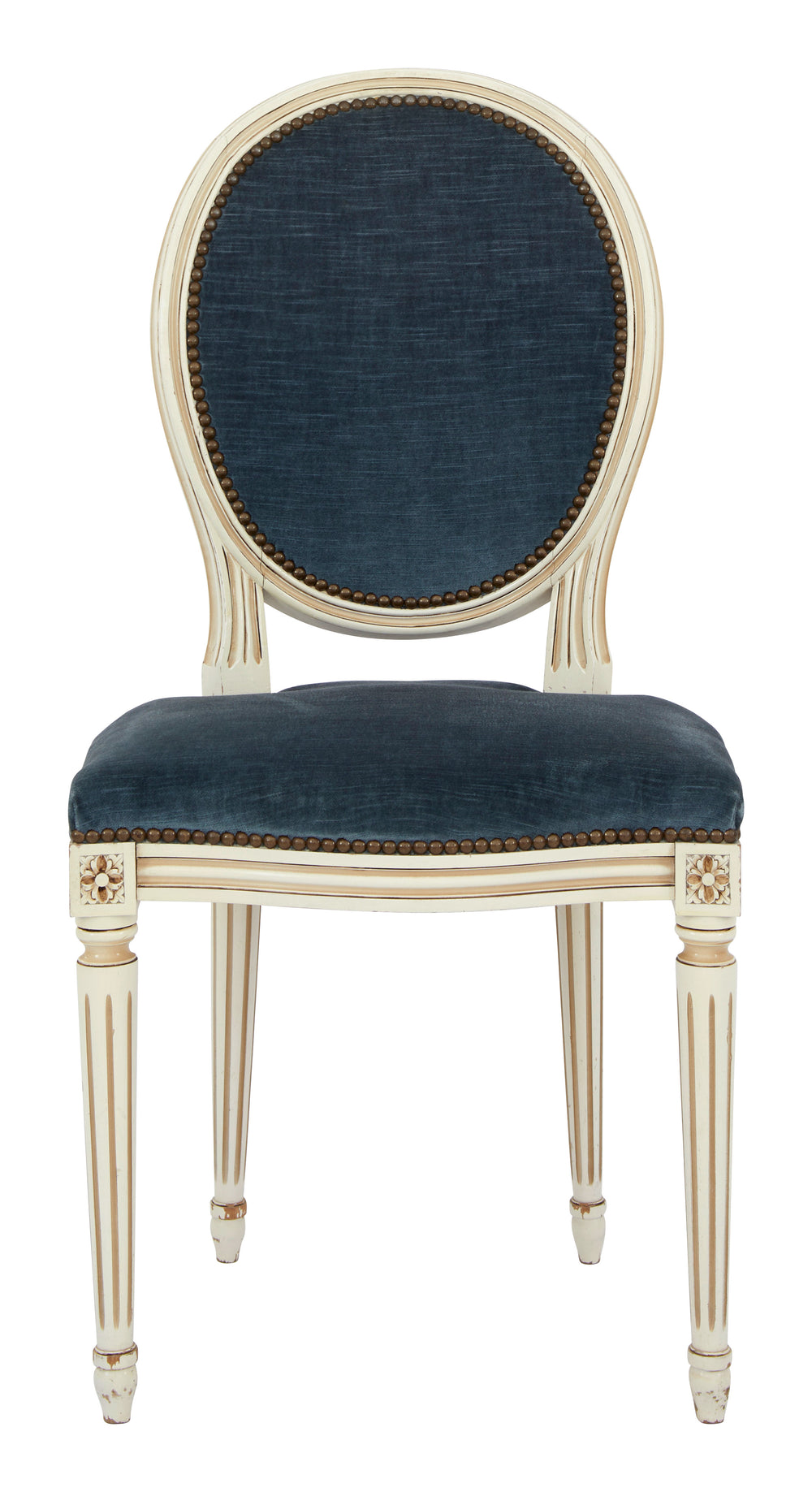 Vintage Blue Louis XVI Dining Chair