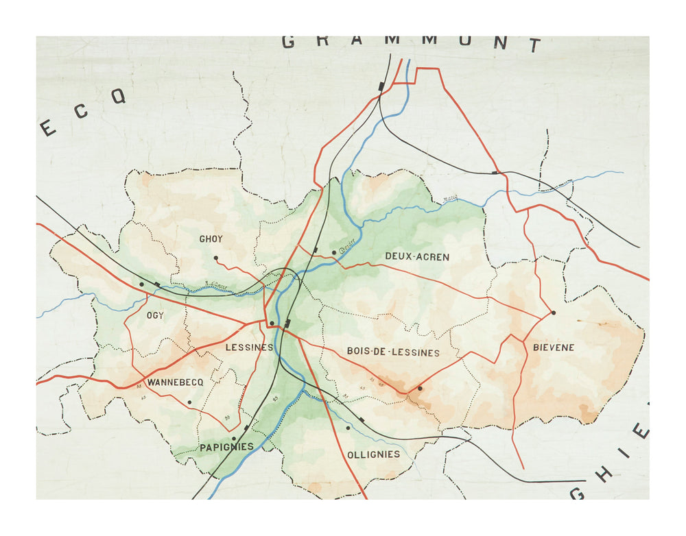 Vintage Map of Belgium