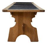 Vintage Slate Top Trestle Table