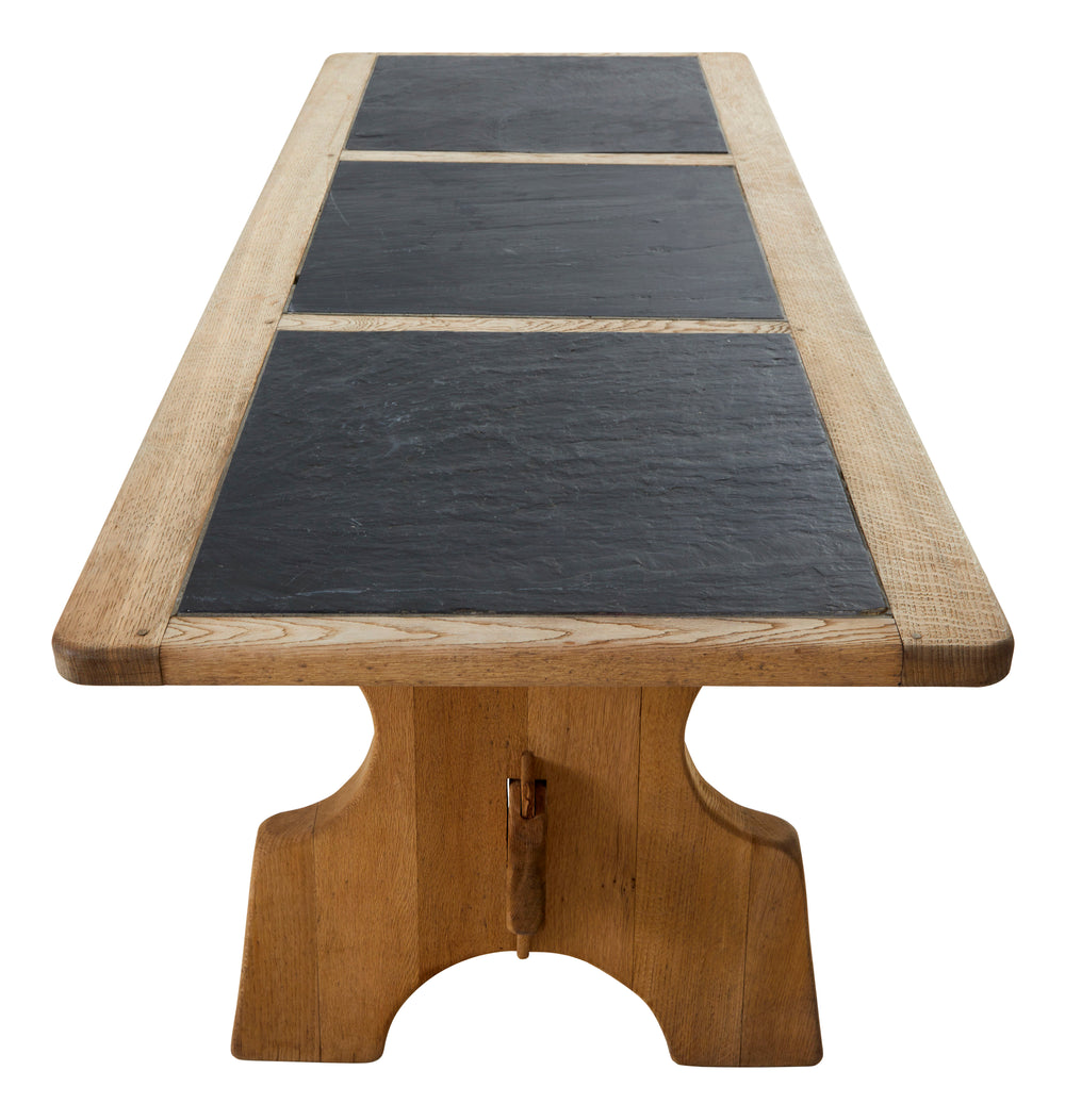 Vintage Slate Top Trestle Table