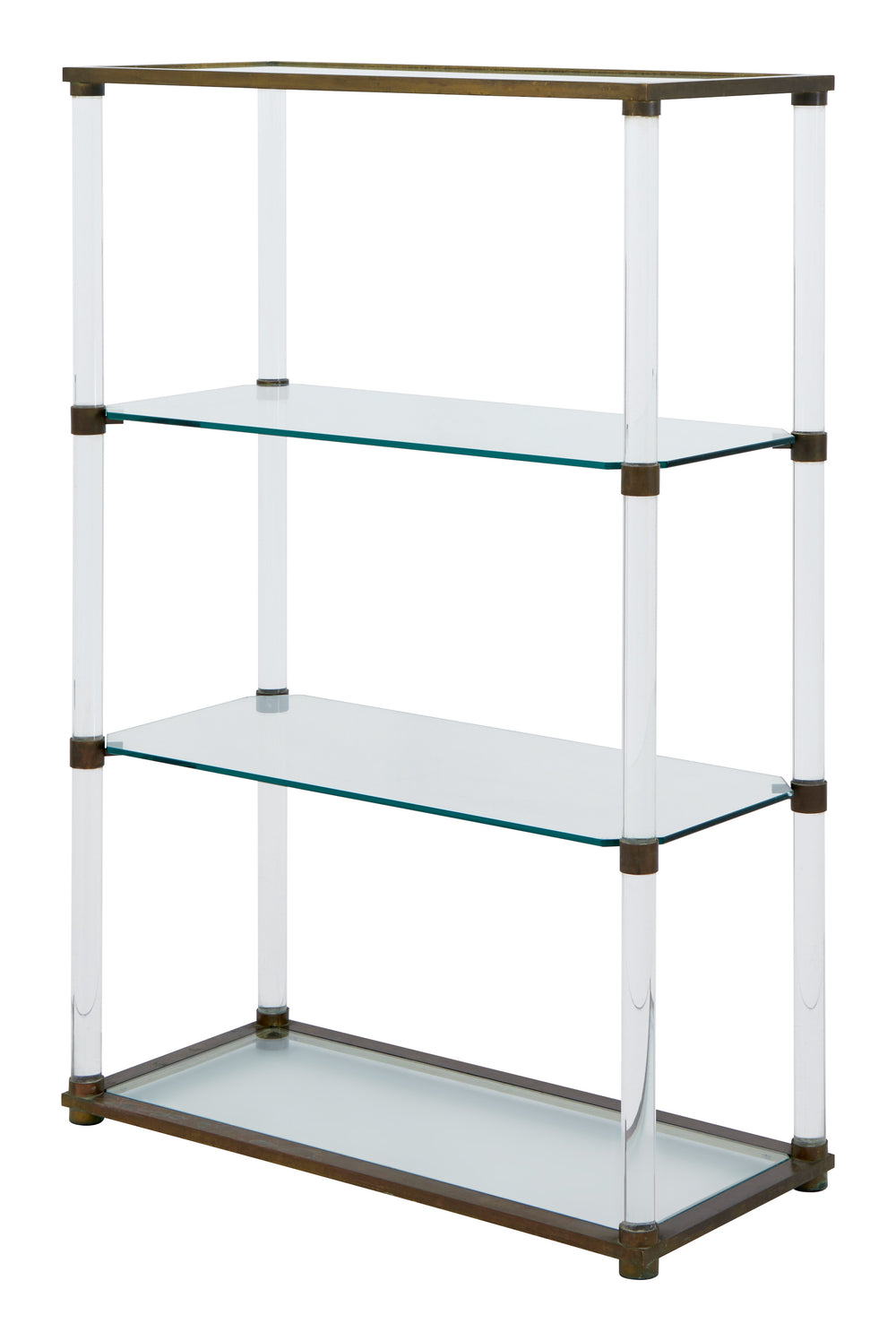 Vintage Lucite & Brass Etagere