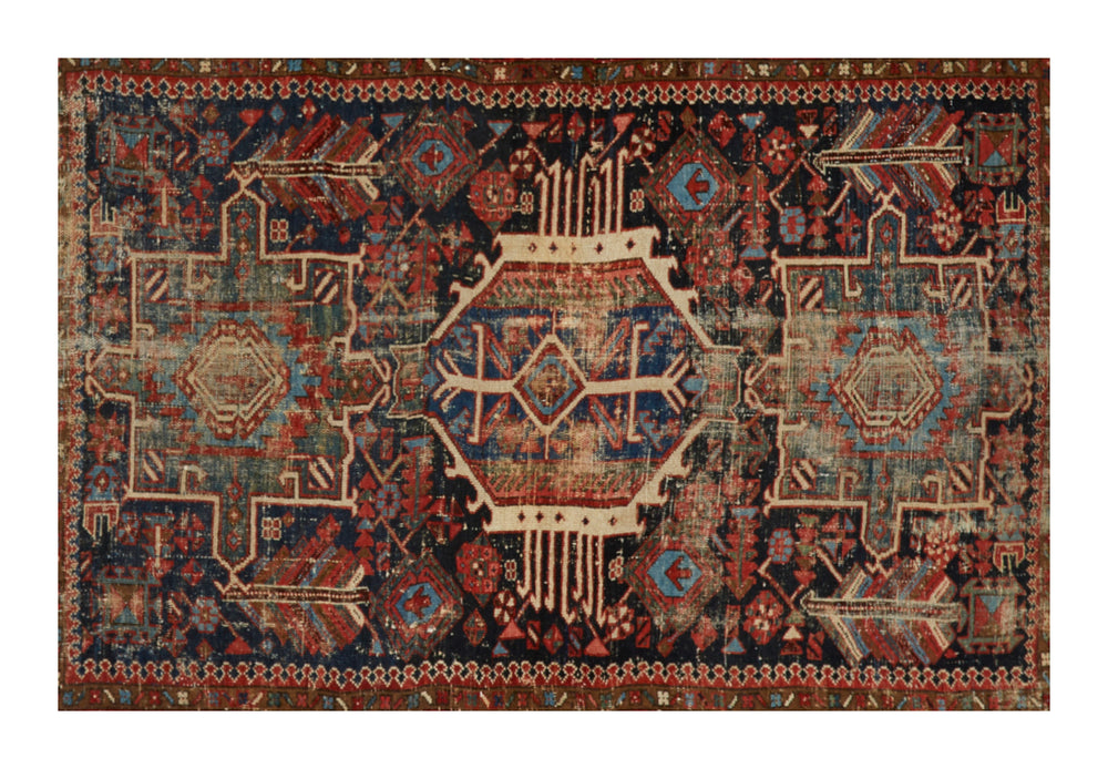 Vintage Afshar Rug - 5'5" x 4'6"