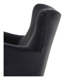 Vintage Charcoal Faux Mohair Chair