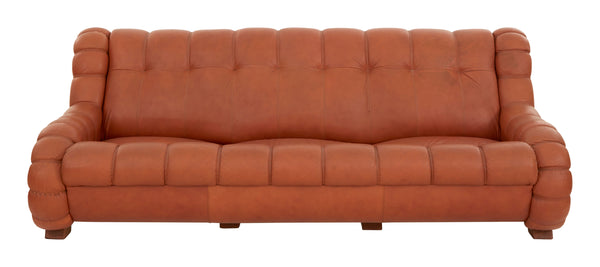 Vintage Tufted Leather Sofa