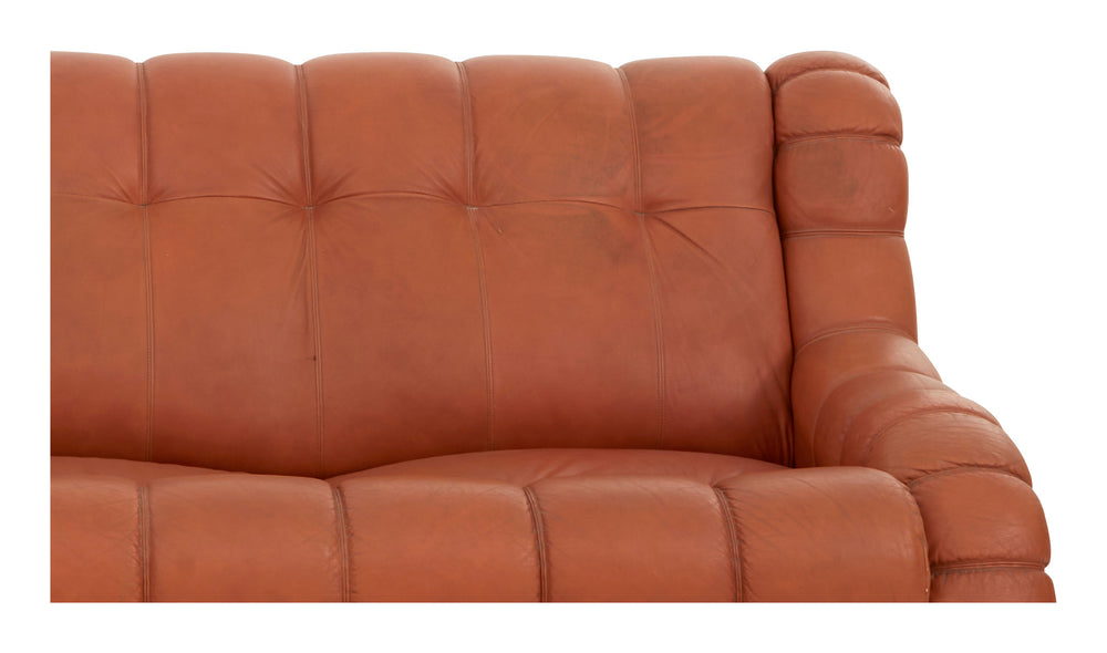 Vintage Tufted Leather Sofa