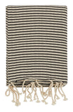 Hammam Black Striped Towels