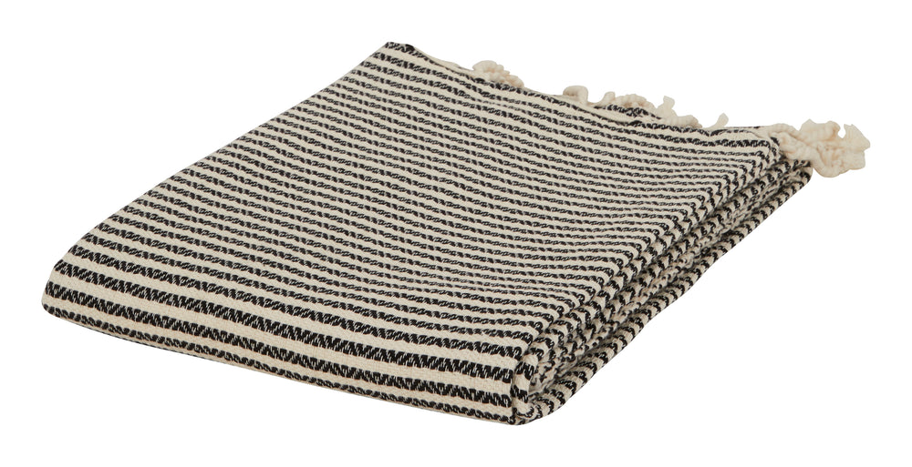 Hammam Black Striped Towels