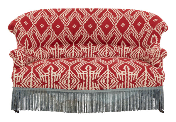 Antique Napoleon III Ikat Settee