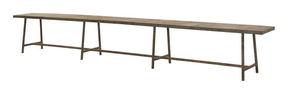 Vintage Long Metal Bench