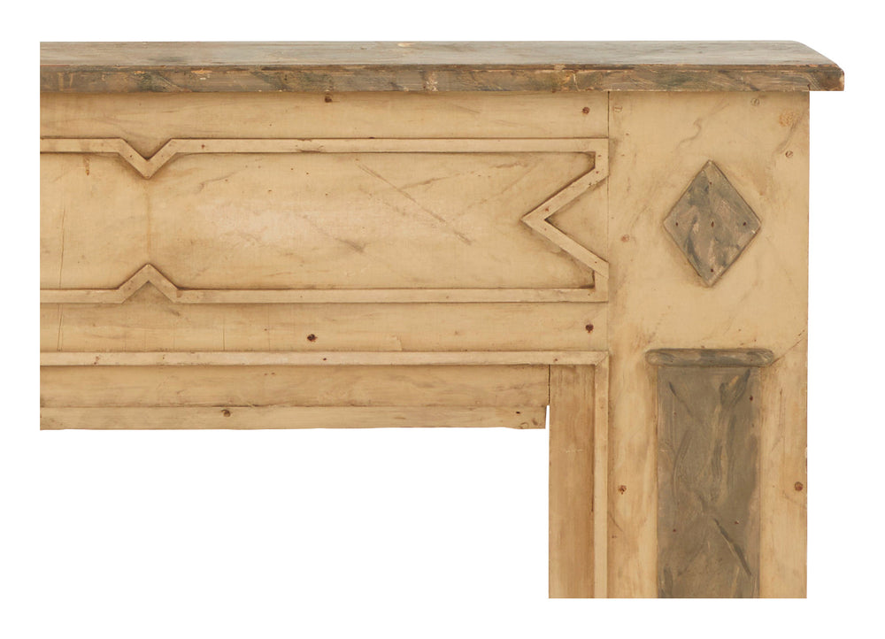 Antique Trompe L'oeil Marble Mantel