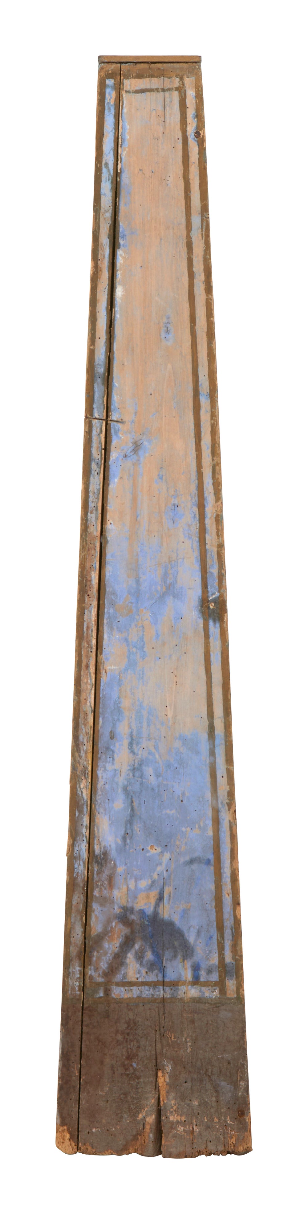 Antique Trompe L'oeil Wood Column