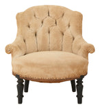 Antique Tufted Unupholstered Chair