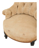 Antique Tufted Unupholstered Chair