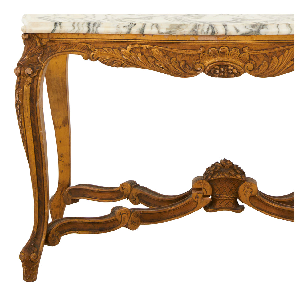 Antique Gilt Marble Top Table