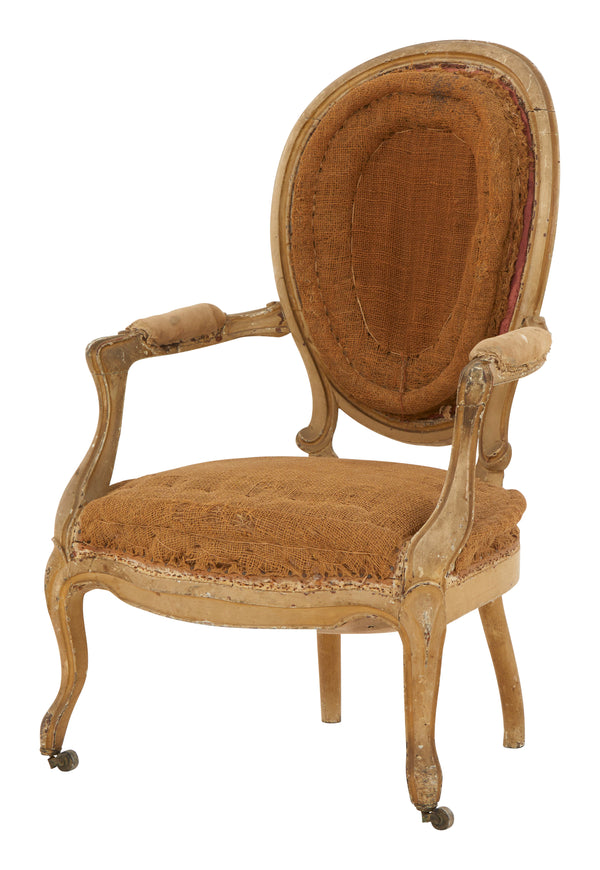 Antique Unupholstered Victorian Armchair