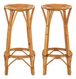 Vintage Bamboo Bar & 2 Stools