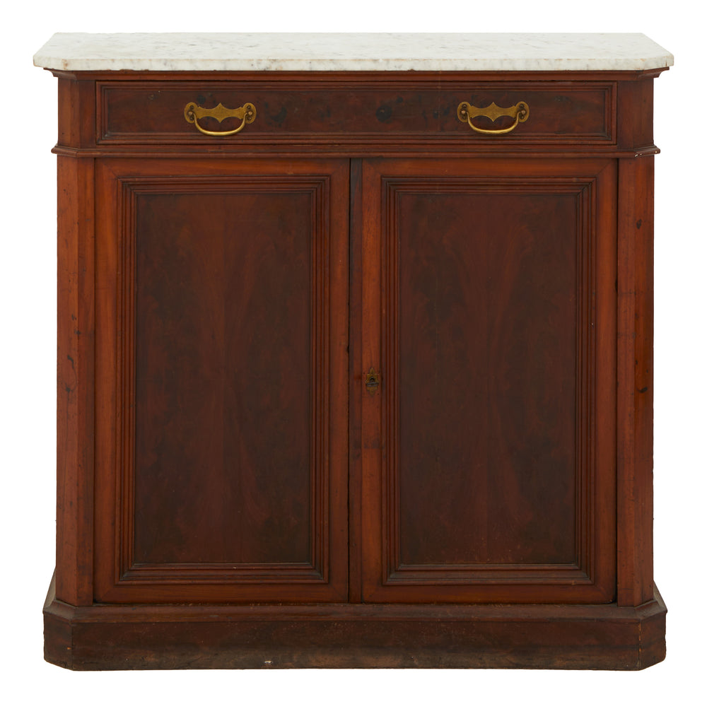 Vintage Marble Top Cabinet