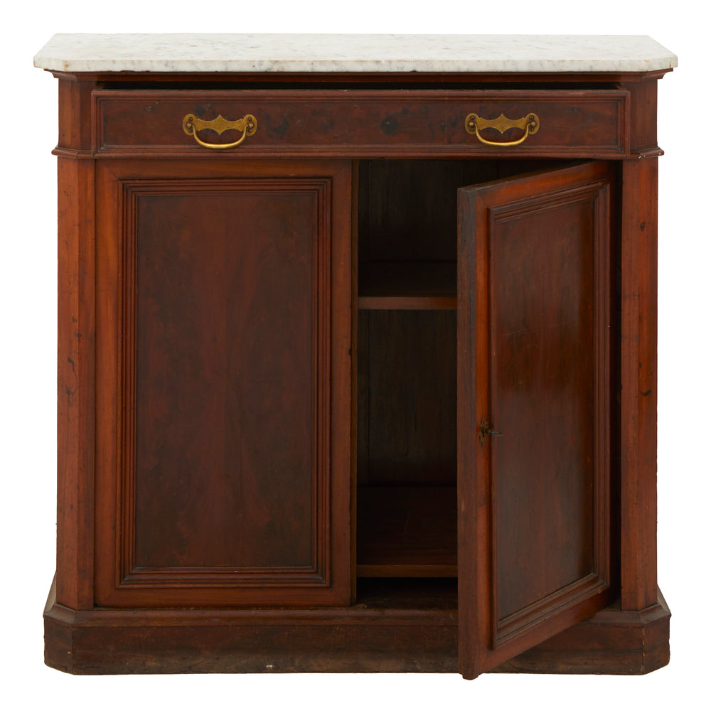 Vintage Marble Top Cabinet