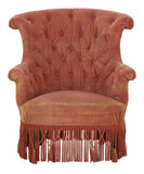 Antique Napoleon III Tufted Velvet Chair