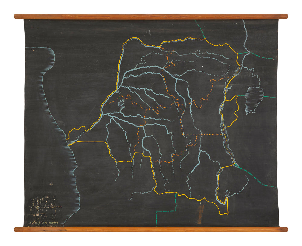 Vintage Chalkboard Map of Africa