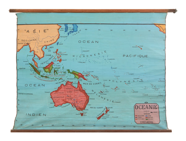 Vintage Map of Oceanie