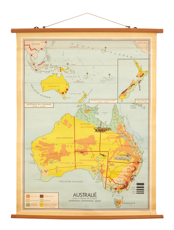 Vintage Map of Australia