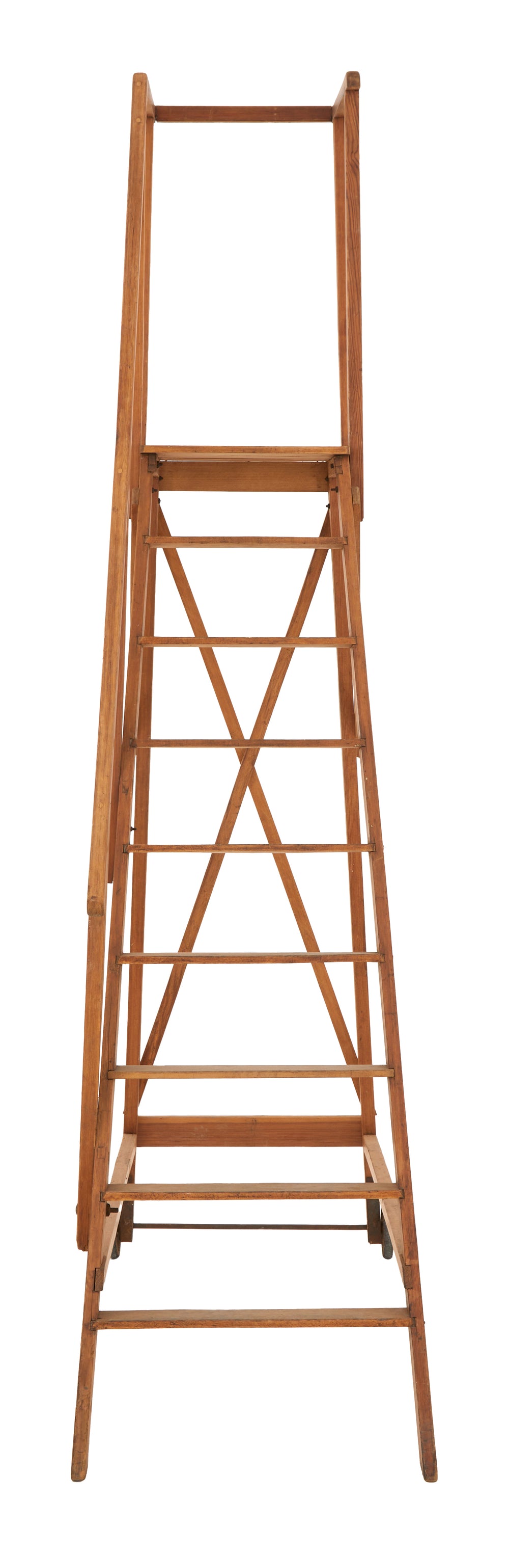 Vintage Wood Library Ladder