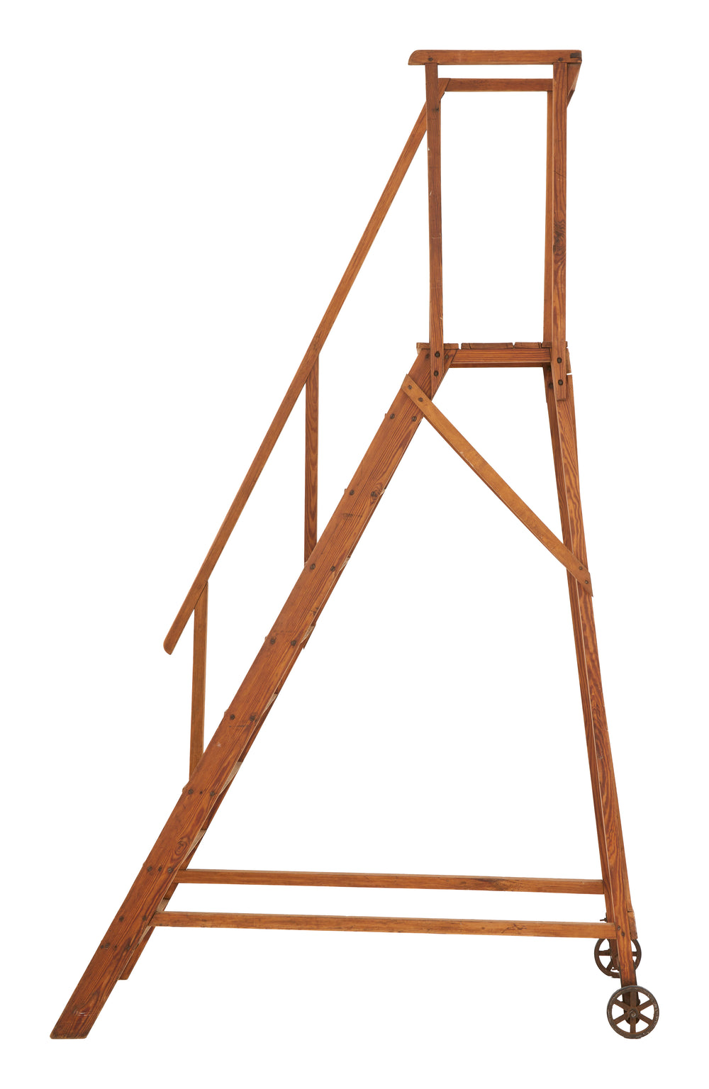 Vintage Wood Library Ladder