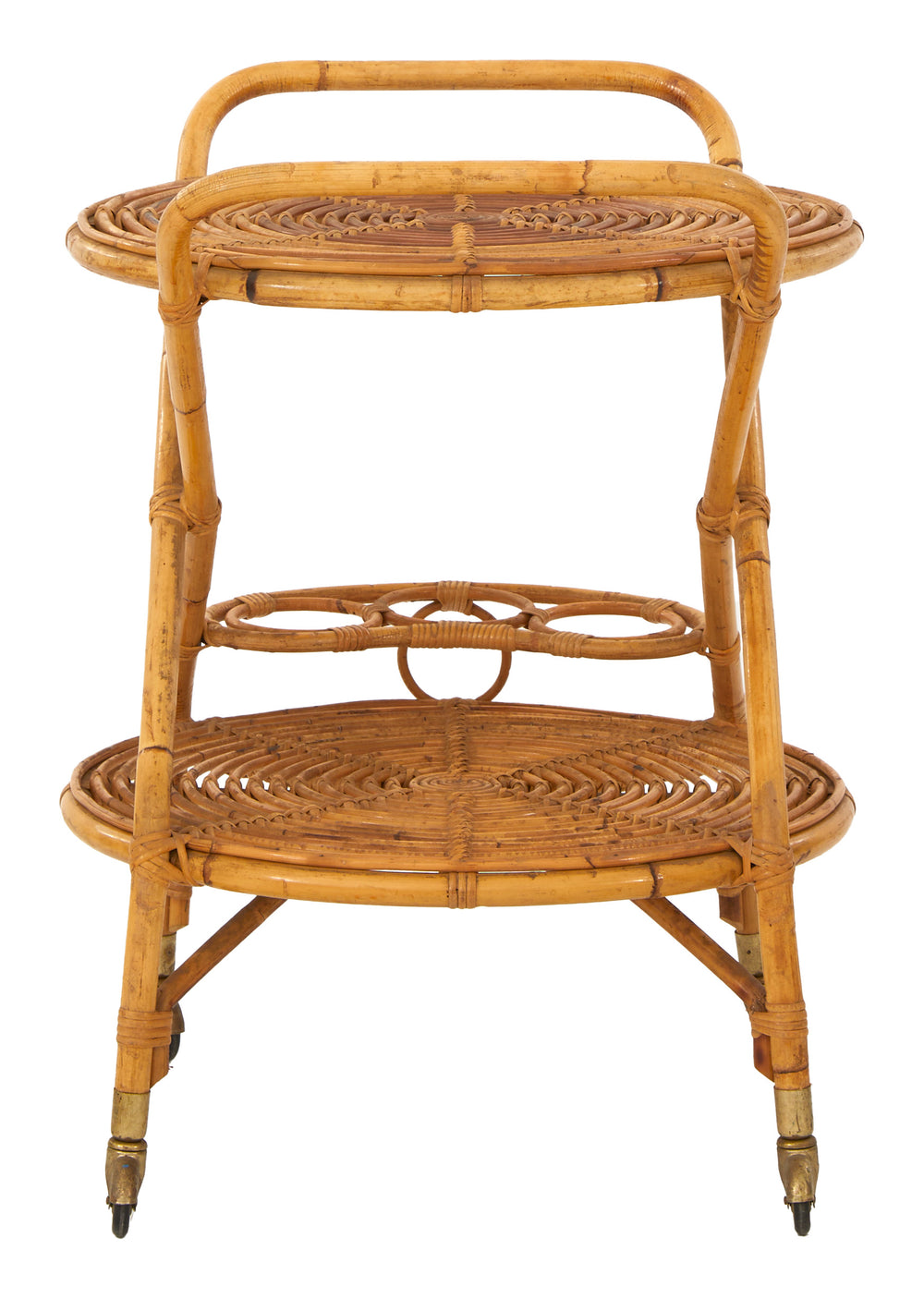 Vintage Round Rattan Barcart