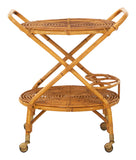 Vintage Round Rattan Barcart