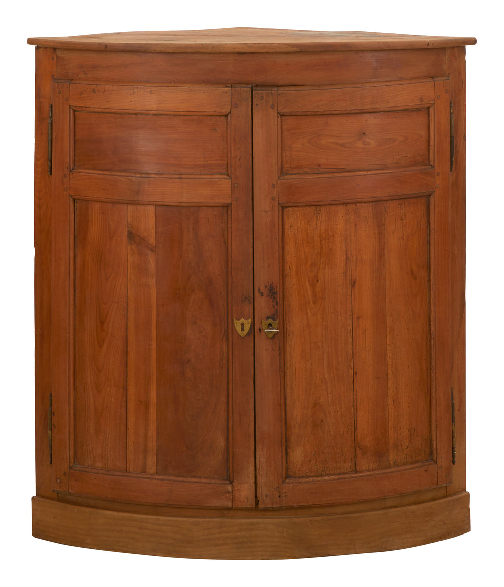 Antique Curved Corner Cabinet