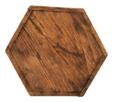 Vintage Wood Hexagon Dish