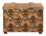 Antique Wallpapered Wood Chest