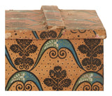 Antique Wallpapered Wood Chest