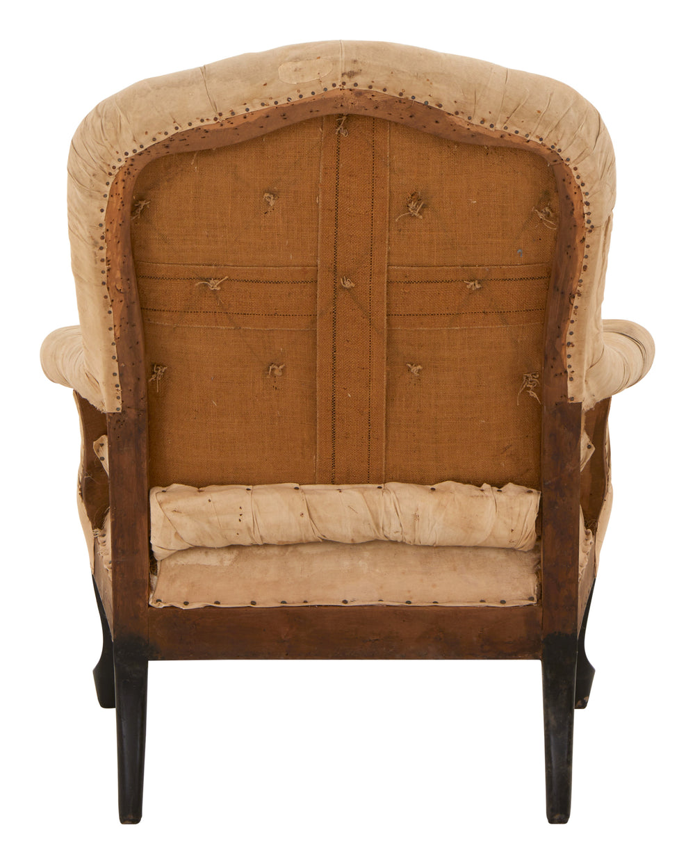 Antique Unupholstered Tufted Chair