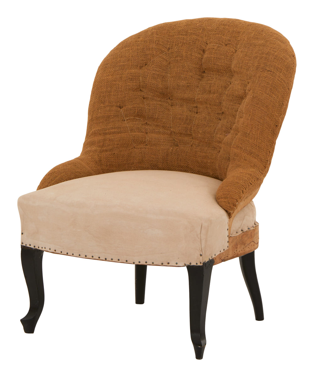 Antique Unupholstered Slipper Chair