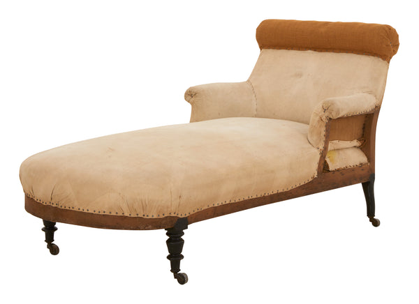 Antique Unupholstered Chaise Lounge