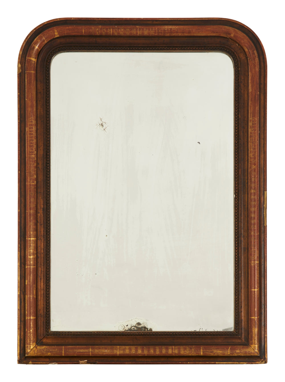 Antique French Red Gilt  Mirror