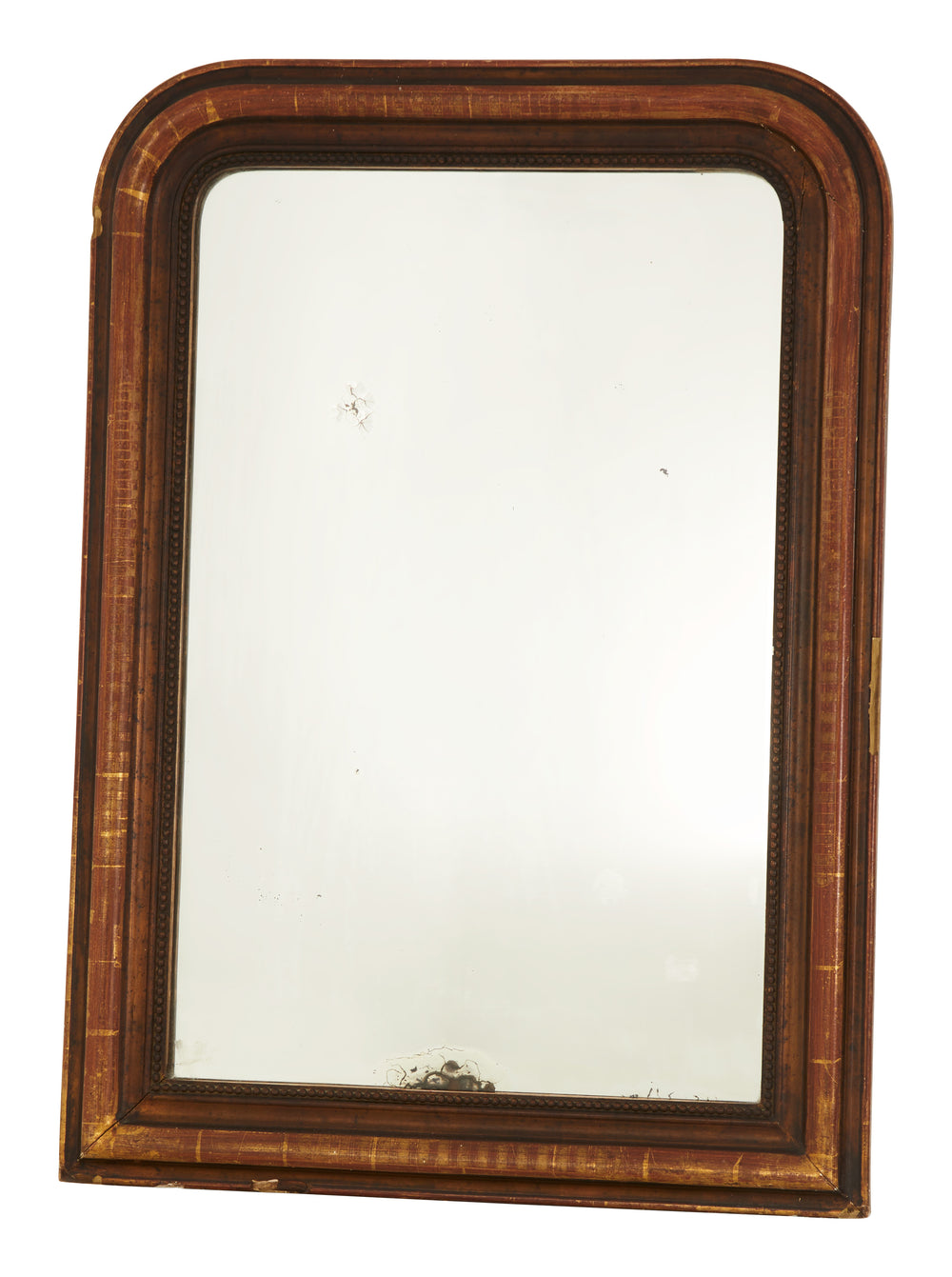 Antique French Red Gilt  Mirror