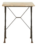 Vintage Square Marble Top Bistro Table