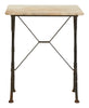 Vintage Square Marble Top Bistro Table