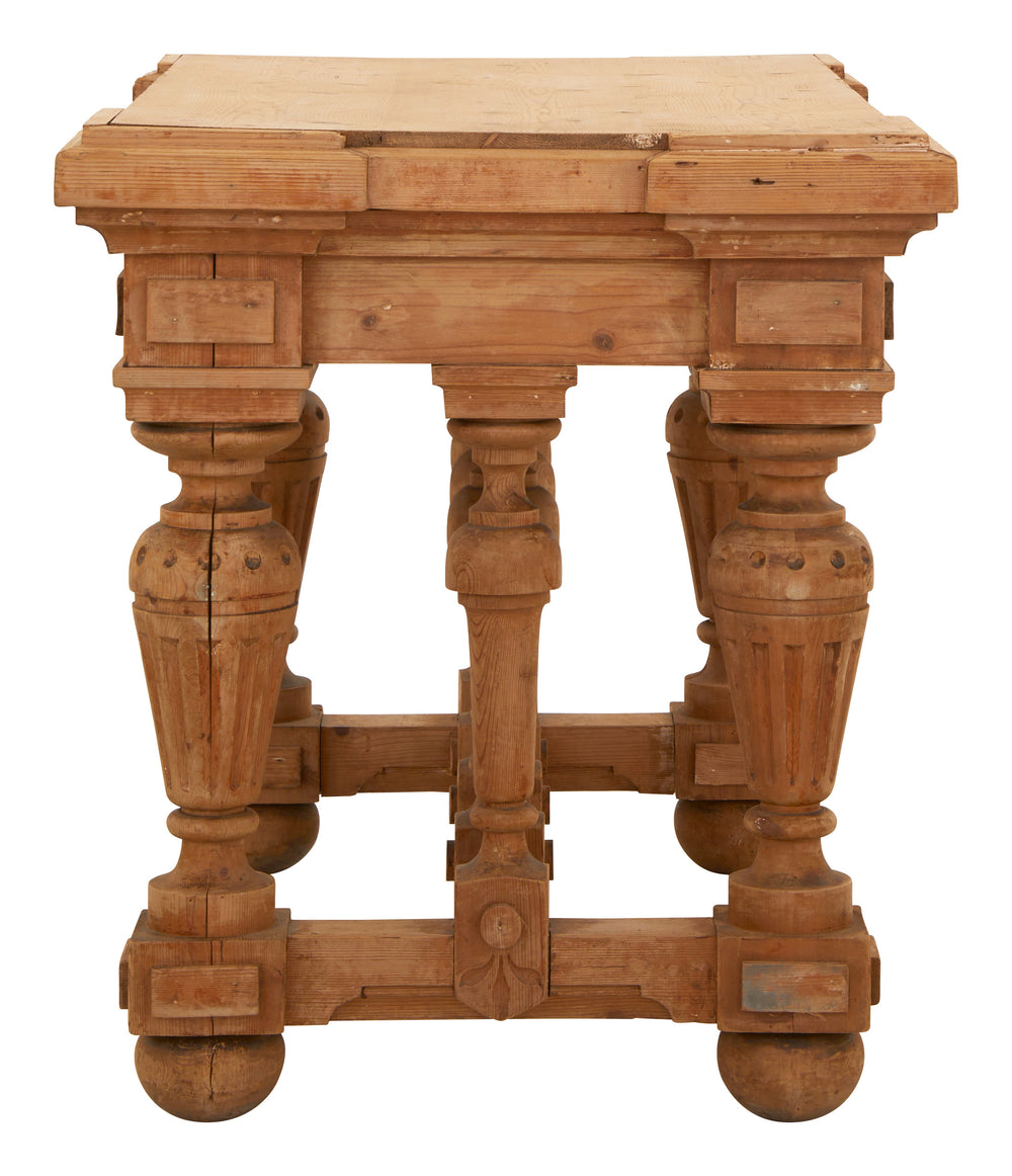 Antique Carved Wood Table